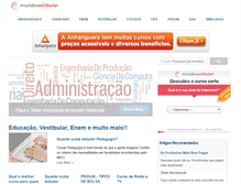 Tablet Screenshot of mundovestibular.com.br